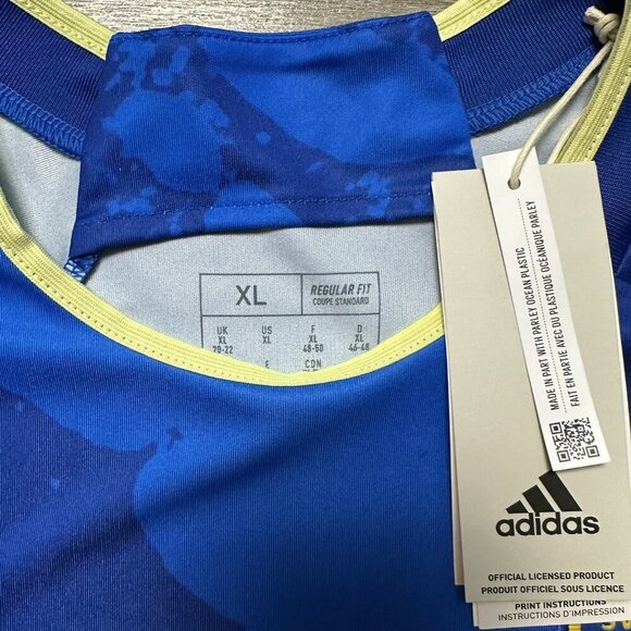 Sweden National Football Team Adidas Aeroready Jersey Women’s XL Blue NWT - Picture 3 of 5